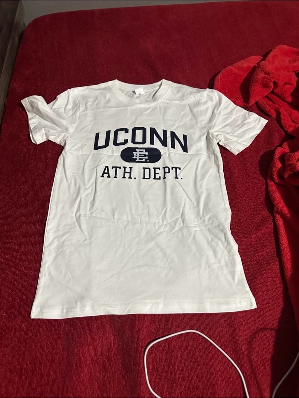 UConn Ath. Dept. White Graphic Tee